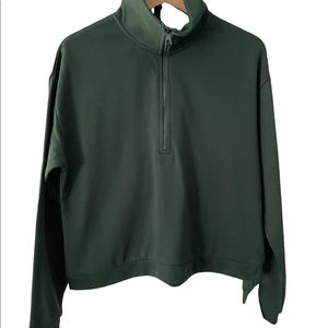 Zyia green classic 1/4 zip large NWT top
